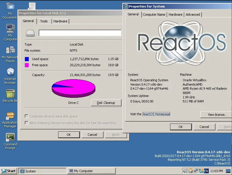 ReactOS Achieves NTFS Installation Capability, Marking a Major Progression