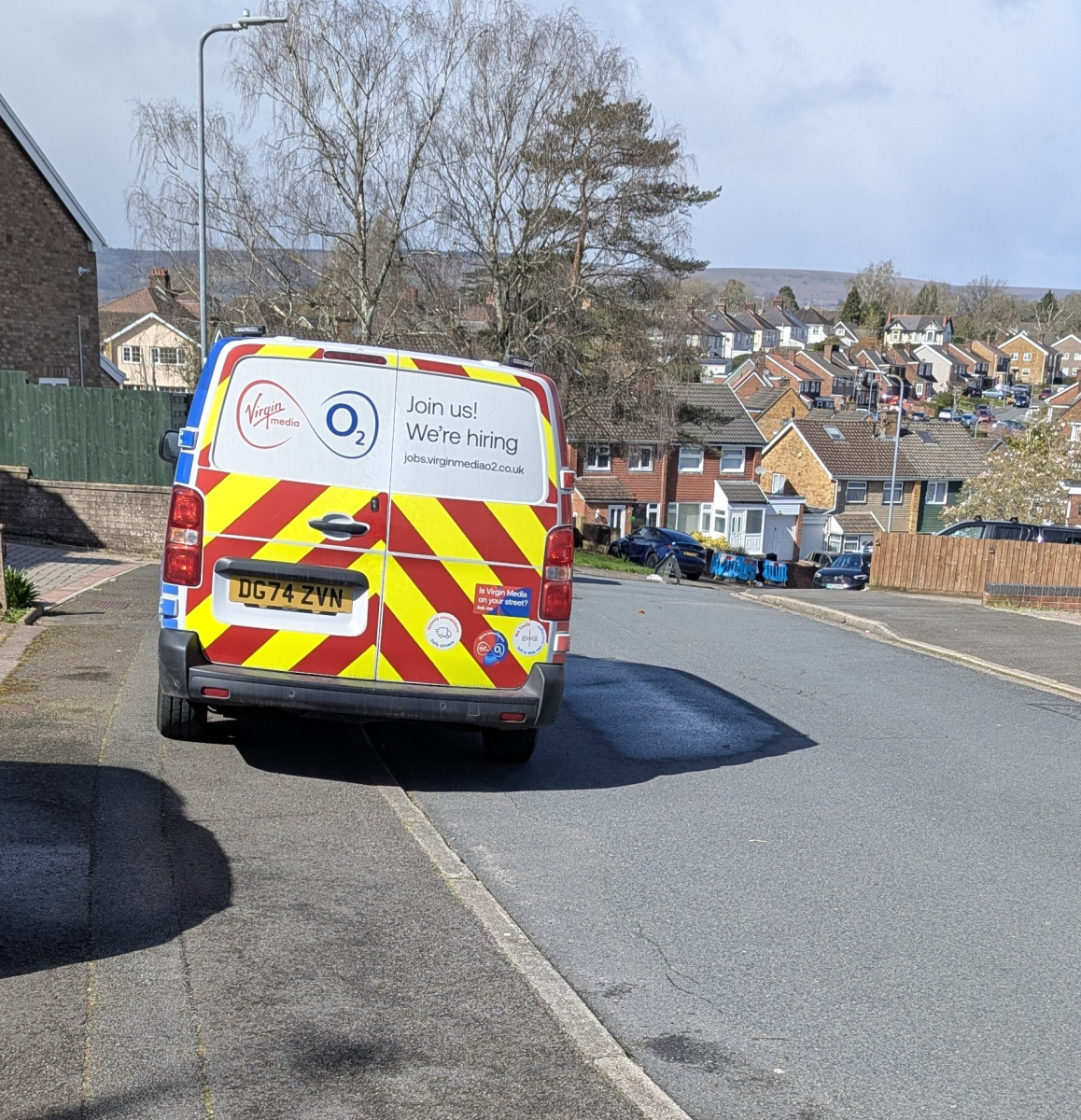 Virgin Media / O2 van, Malpas, Newport 