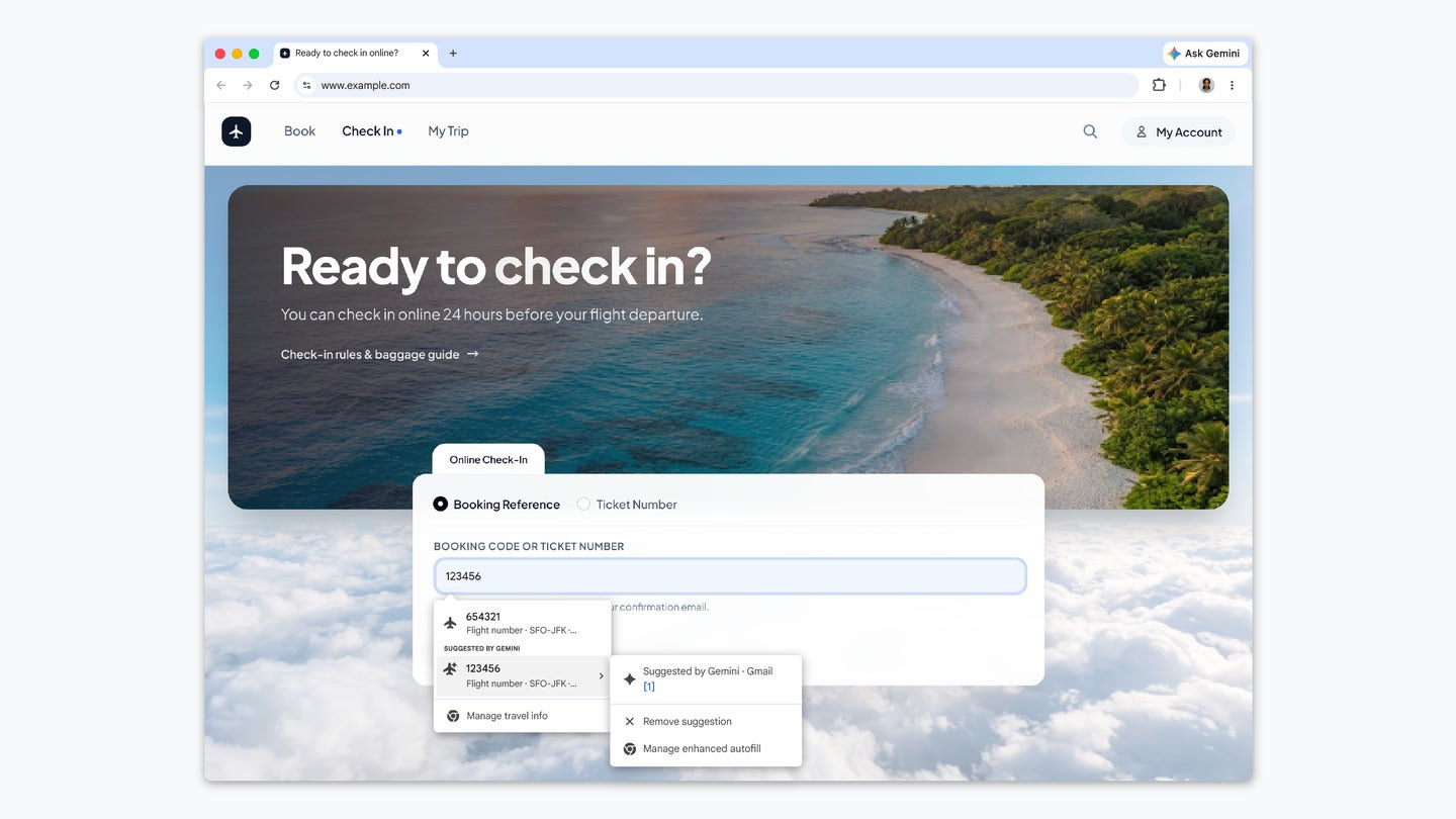 Chrome och Gmail integreras för att förenkla ifyllning av onlineformulär