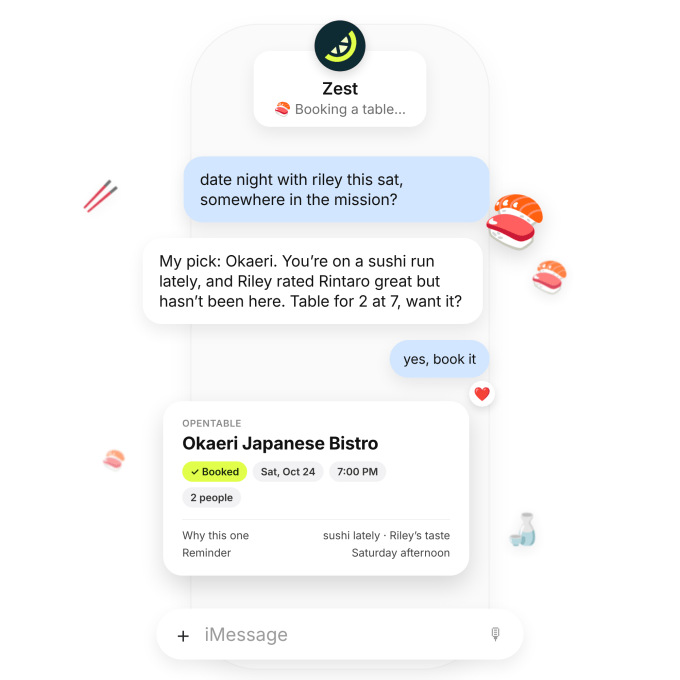 Zest запускает AI-консьержа для ресторанов, который бронирует столики через текстовые сообщения